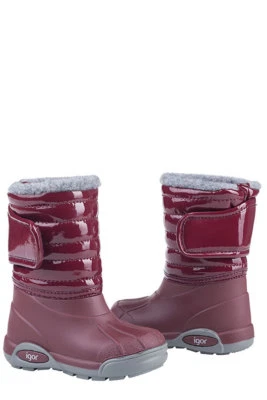  NOVAS BOTAS DE CHUVA IGOR TOPO SKI Borgonha fabricadas na Espanha - tamanho criança 7-13, 1-3Y - Imagem 1 de 3