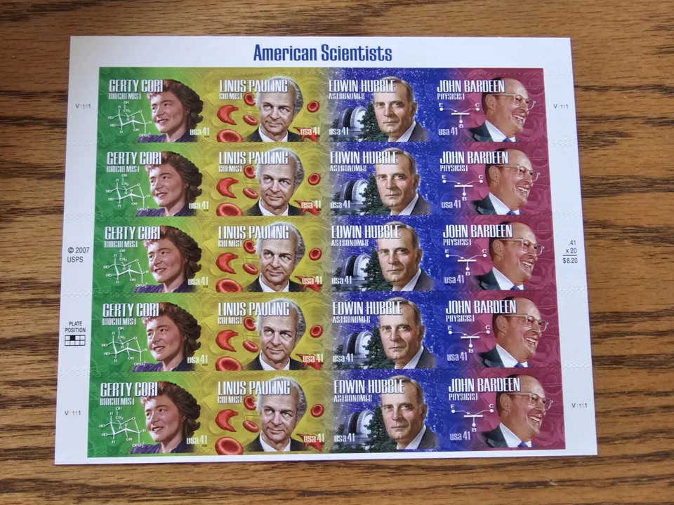 U.S. Scott #4224-27 American Scientists 41 Cent MNH Sheet Of 20 Stamps - Image 1 of 1