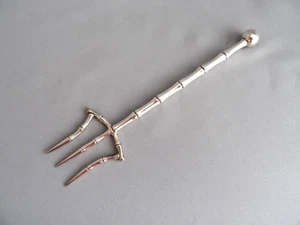 Antique PICKLE FORK Faux Bamboo Design - Victorian old vintage - Picture 1 of 9