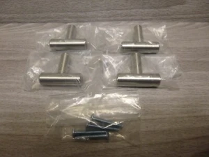 4 Pack Kitchen Cabinet Pulls Stainless Steel Drawer T Bar Handles 1 5/8" - Picture 1 of 1