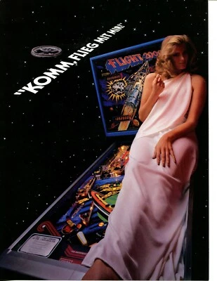 Flight 2000 German Pinball Promo Flyer/ Ad / Brochure Mint - Image 1 of 2