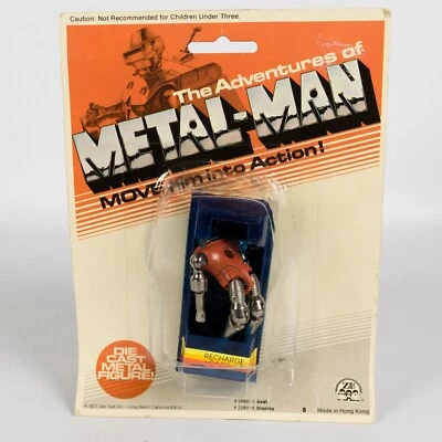 MOC  1978 Zee Toys Zylmex Adventures of Metal-Man figure Recharge Capsule cyborg - Image 1 of 4