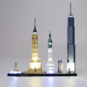 Kit de iluminación LED para Legos 21028 LEGOs Ciudad de Nueva York Arquitectura kit de iluminación - Imagen 1 de 8