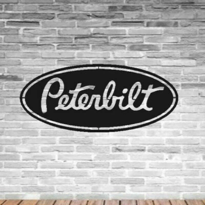 GARGE METAL SIGN Peterbilt Metal Sign Trucker Trucking Semi Large Car Peterbuilt - Image 1 of 4