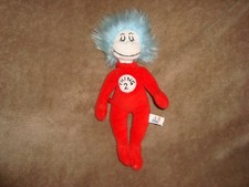 Cat in the Hat Dr. Seuss THING 2 Plush & Beans Manhattan Toy dated 2002 9"