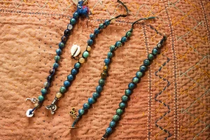 TAMASHII STIL ARMBAND TIBETISCHES ARMBAND LAPISLAZULI UND STONE MIX - Bild 1 von 12