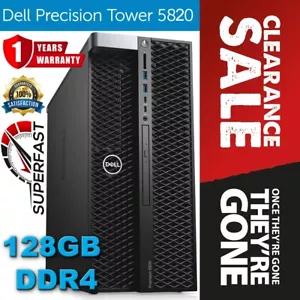 DELL T5820 4.00GHz Xeon W-2125 128GB RAM 512GB NVMe SSD 2TB SATA HD Quadro K4200 - Picture 1 of 21