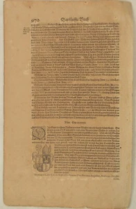  Georg Truchsess zu Waldburg Original Textblatt um 1570 Gulden Ritter BAUERNJÖRG - Bild 1 von 6