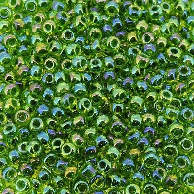 Cuentas Semilla Redondas Miyuki Talla 8/0, Verde Forrado Chartreuse AB, 22GM Tubo Foto 1 de 4
