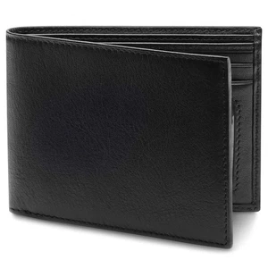 Men’s Leather Wallet, Nappa Vitello Executive I.D. Wallet For Men With 5 Card... - Picture 1 of 6