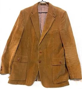 Giacca cappotto sportivo marrone velluto a coste Richmond Brothers vintage anni 70 patch professore - Foto 1 di 12