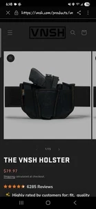 VNSH Holster Concealed Carry And Magazine Belly Holster Black- NEW LARGE - Picture 1 of 10