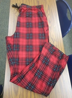 Calça de dormir Nautica masculina grande preta cinza xadrez bolsos casual - Imagem 1 de 4