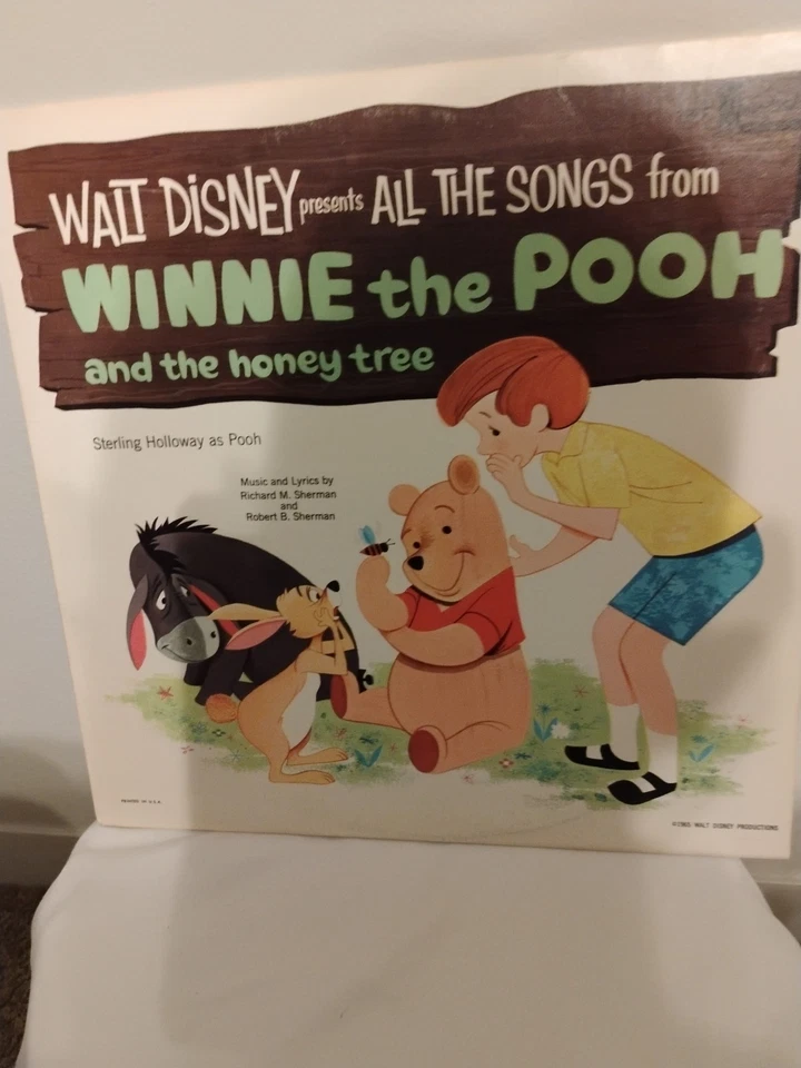 1965 Walt Disney Winnie the Pooh and the Honey Tree disco de vinil Disneyland 1277 - Imagem 1 de 3