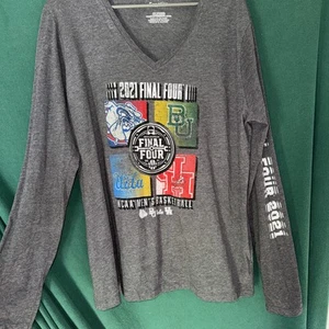 Maglia manica lunga NCAA College Basketball Final Four 2021 taglia XXL grigia - Foto 1 di 7
