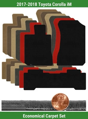 Juego de alfombrillas Velourtex personalizadas para Toyota Corolla iM 2017-2018 (3 piezas) #10ML Foto 1 de 4