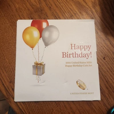 2016 U.S. Mint Happy Birthday Coin Set Uncirculated Proof OGP COA - Image 1 of 4