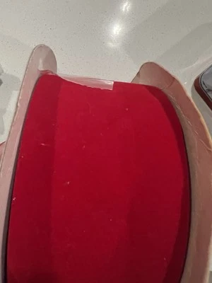 VTG Red Velvet Ribbon Role less than 25 yards spool - Image 1 of 4