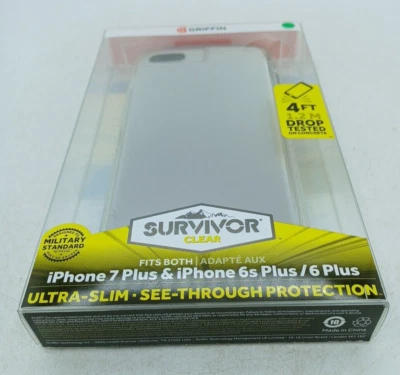 Griffin iPhone 7 Plus 6/6S PLUS Survivor Clear Case. PC396 - Image 1 of 4