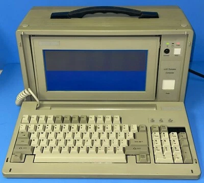 COMPUTER PORTATILE LCD VINTAGE RETRÒ DA COLLEZIONE CON TASTIERA LCD-286  - Immagine 1 di 4