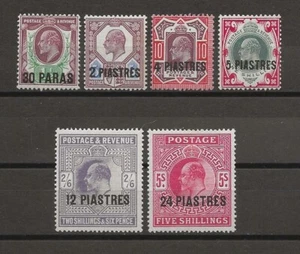 BRITISH LEVANT 1911/13 SG 29/34 MINT - Picture 1 of 2