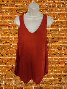 BNWT WOMENS MISS SELFRIDGE PETITES UK 6 RUSTIC BROWN V NECK VEST WORK BLOUSE TOP - Picture 1 of 3