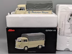 Modellini auto 1:18 Schuco Volkswagen VW T1 T1b pianale 1959 con telone con scatola originale - Foto 1 di 19