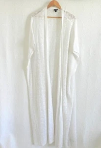 Torrid Maxi offene Abdeckung gehäkelt Baumwollmischung kurzärmelig weiß Größe 5/6 - Bild 1 von 9