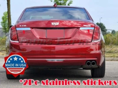 Ajuste: Cadillac CT6 2016-2018 puerta trasera maletero cubierta adhesiva acento 2 piezas Foto 1 de 2