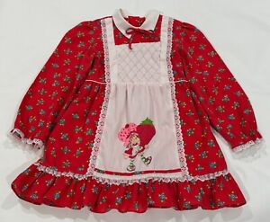 Strawberry Shortcake Dress Small Toddler Little Girls No Tag See Measurement Vtg