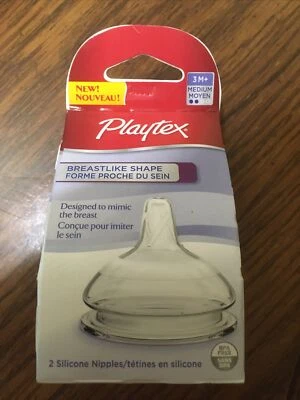 Playtex baby nurser bottle nipple medium flow breast-like baby bottle nipple - Image 1 of 4