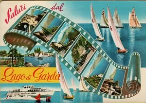 168299 LAGO DI GARDA SI VEDE ALISCAFO FRECCIA DEL GARDA - Foto 1 di 2