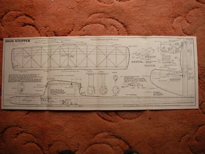 Aeromodeller Plans of the High Stepper a 1/2A contest power model 56” wing span - Picture 1 of 4