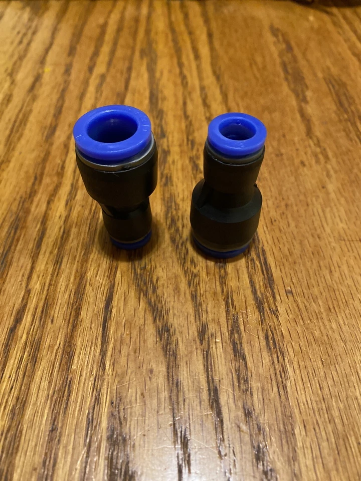 2-Straight Push To Connect 12 mm - 8 mm OD Union Fittings Air Pneumatic - Image 1 of 1