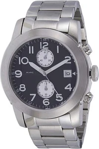 Marc Jacobs MBM5050 46mm Silver Steel Bracelet & Case Mineral Men's Watch - Picture 1 of 4