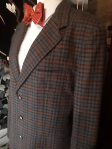 VTG 90s Checked Green Tweed Sport Coat Gap Best Basic Blazer Medium 40 Reg - Picture 1 of 16