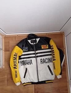 Rare Vintage Yamaha 90s Motorcycle Biker Racing Jacket Sz M Medium - Picture 1 of 12