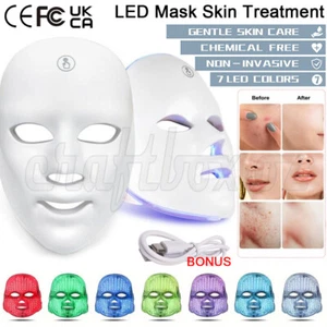 7 Colors Photon LED Light Therapy Face Mask Skin Rejuvenation Anti-aging Machine - Picture 1 of 14