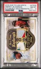 2018 Leaf In The Game Used Sports All Time Enshrined Relic Gold Prismatic 1/1 🔥