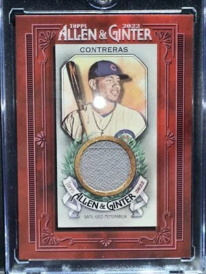 2022 Topps Allen & Ginter WILLSON CONTRERAS Mini Framed Relic MFR-WC Game Used - Image 1 of 2