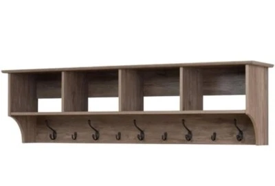 Perchero colgante Prepac 60" en gris a la deriva Foto 1 de 3