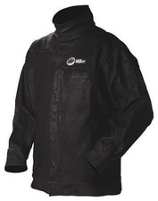 MILLER ELECTRIC 231091 Leather Jacket,Black,Pigskin Leather,XL