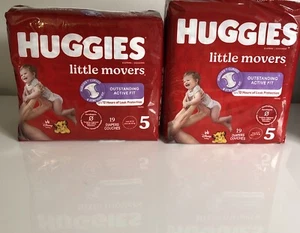 Huggies Little Snugglers Diapers Size 5, 38 Ct, Hypoallergenic, Leak Lock, Soft - Picture 1 of 3