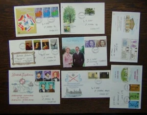 GB 8 x FDC 1973 Wedding Parliament Jones Cricket Artists Explorers Tree EEC - Picture 1 of 1