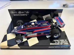1/43 Minichamps Lotus Ford 81 Elio De Angelis "Brazilian GP 1980" *RARE* - Picture 1 of 2