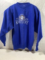 VINTAGE Kentucky Wildcats Blue Mens LG Midwest Embroidery Sweatshirt NCAA