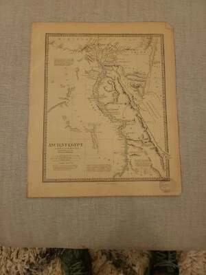 大型 1846 年古非洲或埃及地图 Charles Knight 地图集。  — 第 1/4 张图片