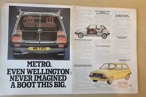 Original 1980 Zeitschriftenwerbung AUSTIN METRO Kofferraumkapazität rahmenfertig Wandbild - Bild 1 von 1