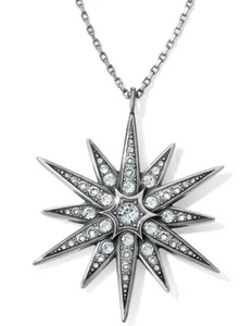 NWT Brighton CONTEMPO STARBURST Convertible Crystal Necklace Star Pendant MRP$88 - Picture 1 of 6