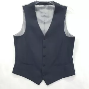 J Ferrar Vest Waistcoat Mens Medium Pockets V-Neck Adjustable Back - Picture 1 of 10